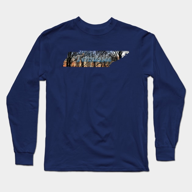 Tennessee State art shirt with text Long Sleeve T-Shirt by BlaineC2040